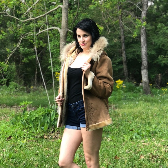 Oscar de la Renta Jackets & Blazers - Oscar De La Renta Suede & Raccoon Fur Coat Size L